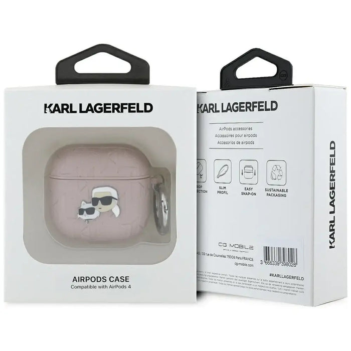 Калъф с монограм Karl Lagerfeld Karl & Choupette за AirPods