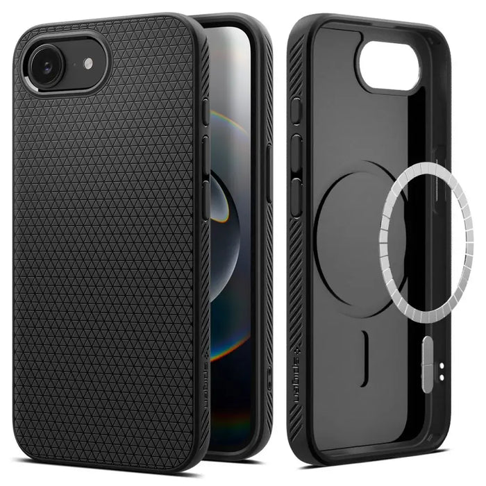 Калъф Spigen Liquid Air Mag MagSafe за iPhone 16e - черен