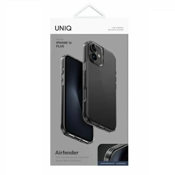 Калъф Uniq Air Fender за iPhone 16 Plus - сив