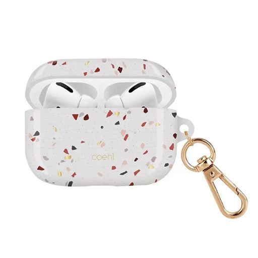 Калъф Uniq Coehl Terrazzo AirPods Pro Бял/Естествено бял