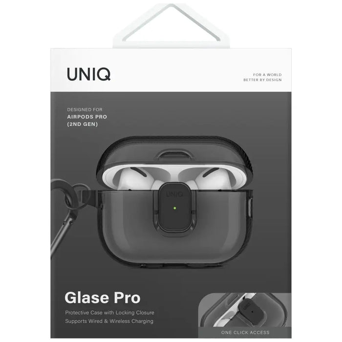 Калъф Uniq Glase Pro за AirPods Pro 2 - Черен