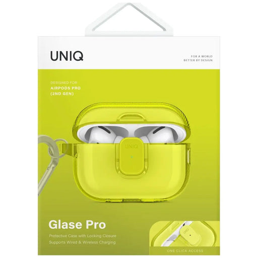Калъф Uniq Glase Pro за AirPods Pro 2 - Жълт