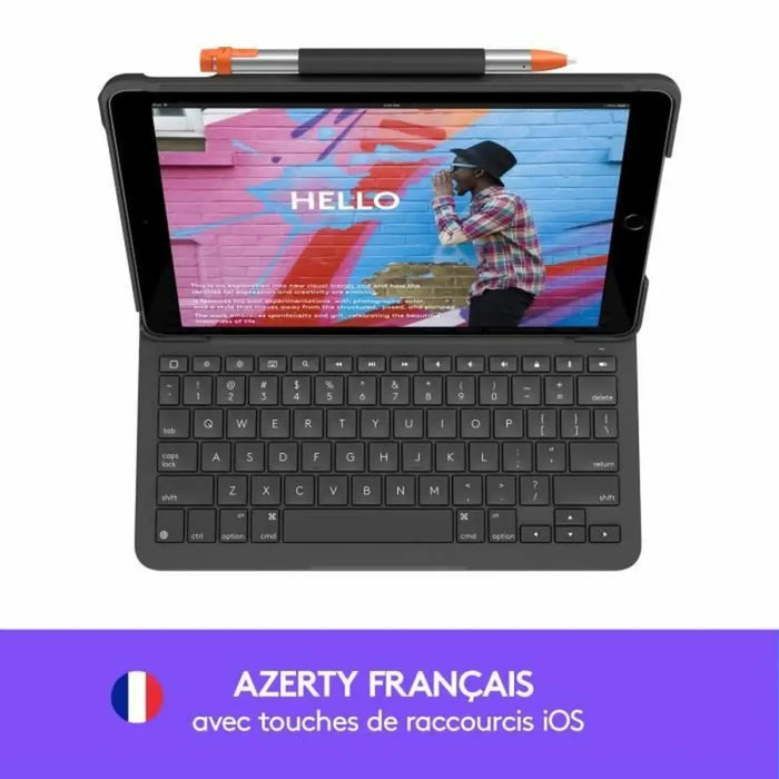 Калъф за таблет Logitech Slim Folio Графит AZERTY