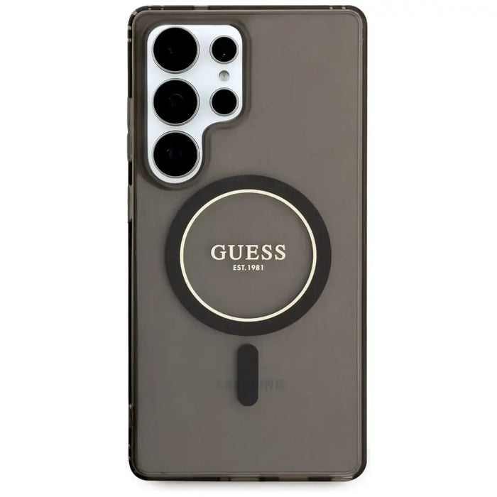 Калъф Guess Glitter Circle Classic Logo MagSafe за Samsung