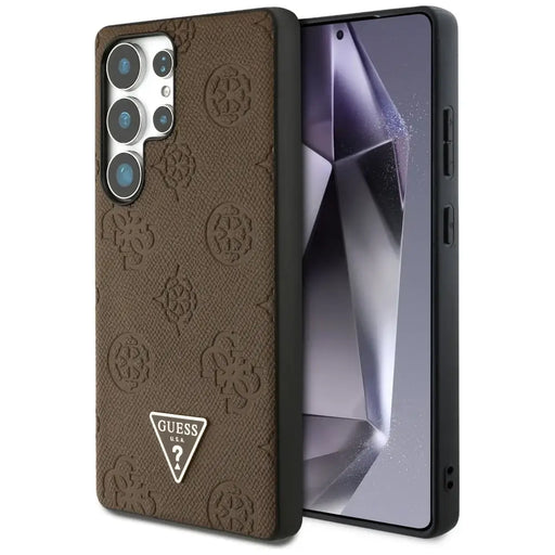 Калъф Guess Grained Hot Stamp Peony Pattern Triangle Logo