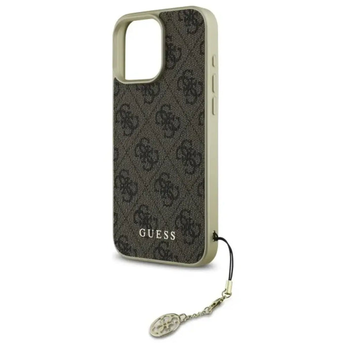 Калъф Guess 4G Charms Collection iPhone 16 Pro Max - кафяв