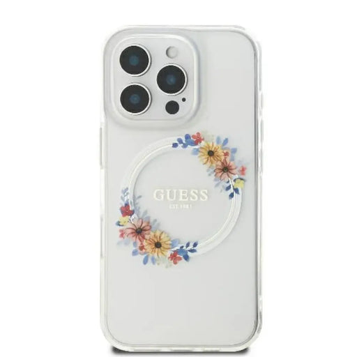 Калъф Guess IML Flowers Wreath MagSafe за iPhone 16 Pro Max