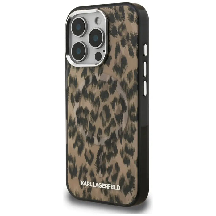 Karl Lagerfeld IML Leopard Pattern MagSafe Case за iPhone