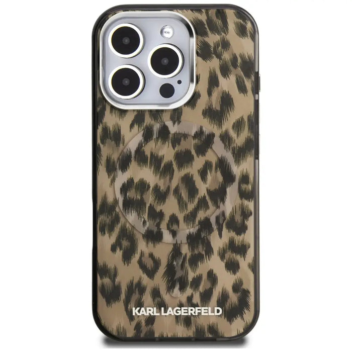 Karl Lagerfeld IML Leopard Pattern MagSafe Case за iPhone