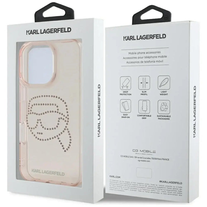 Karl Lagerfeld IML Rhinestones Karl Head Case за iPhone 16