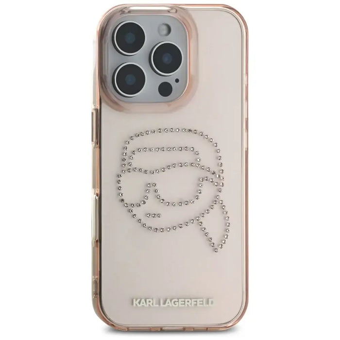 Karl Lagerfeld IML Rhinestones Karl Head Case за iPhone 16