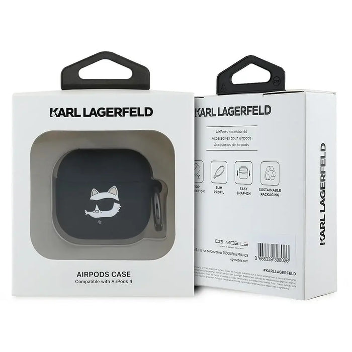 Karl Lagerfeld KLA4RUNCHK AirPods 4 калъф черен/черен