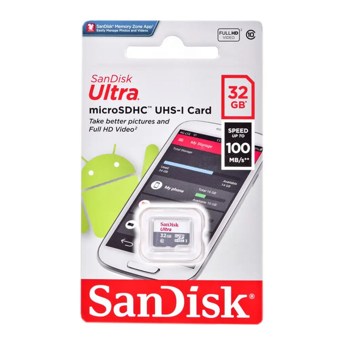 Карта памет SANDISK Ultra micro SDHC UHS-I A1 32GB Class 10