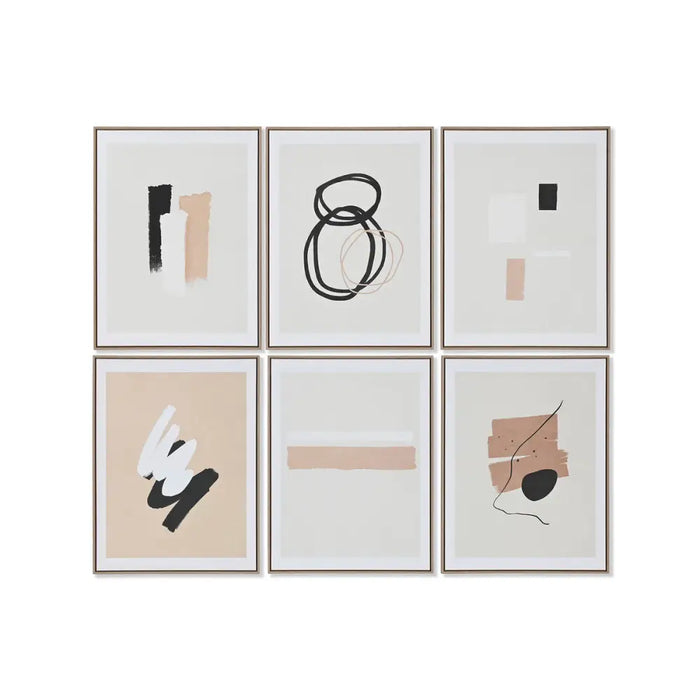 Картина Home ESPRIT Кафяв Бежов Модерен Град 60 x 4 x 80 cm