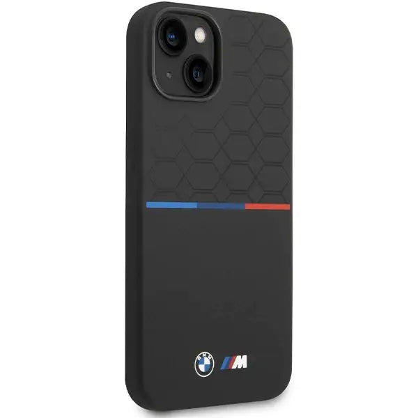 Кейс BMW M Silicone Pattern MagSafe за iPhone 15/14/13 черен