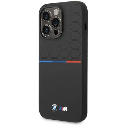 Кейс BMW M Silicone Pattern за iPhone 14 Pro Max черен