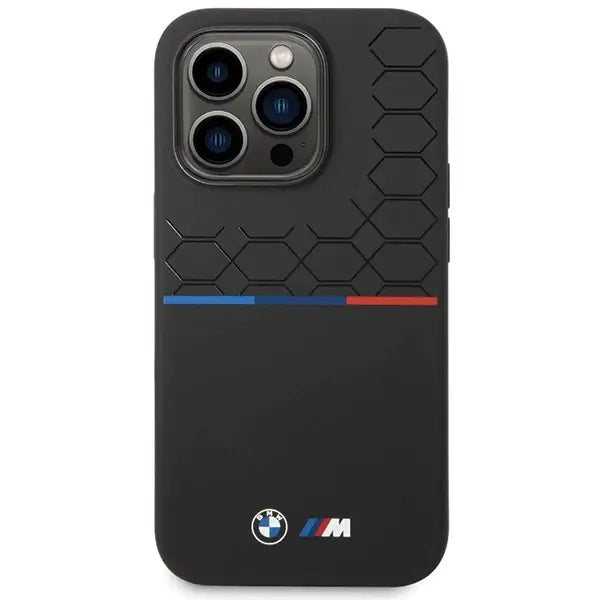 Кейс BMW M Silicone Pattern за iPhone 14 Pro Max черен