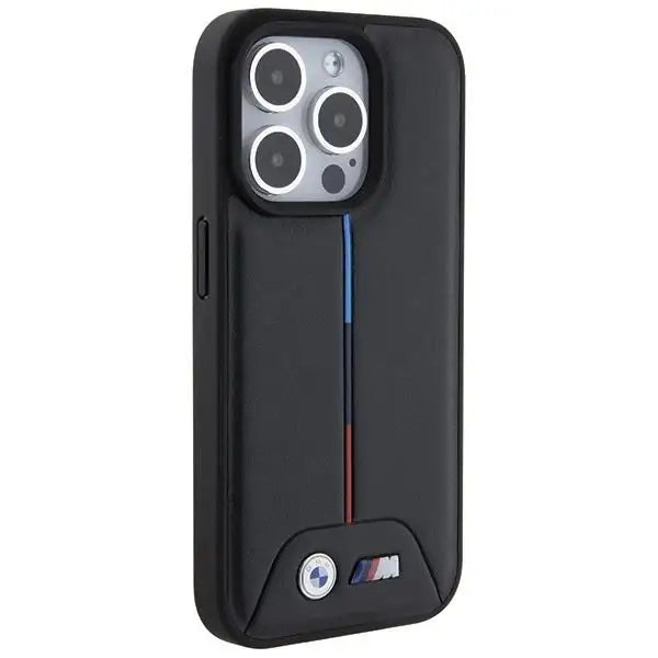 Кейс BMW Quilted Tricolor за iPhone 15 Pro Max черен