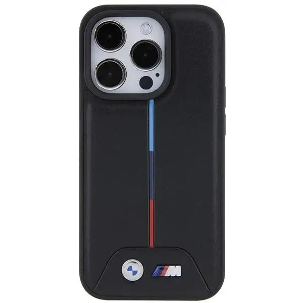 Кейс BMW Quilted Tricolor за iPhone 15 Pro Max черен