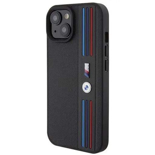 Кейс BMW Tricolor M Collection за iPhone 15 черен