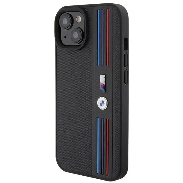 Кейс BMW Tricolor M Collection за iPhone 15 черен
