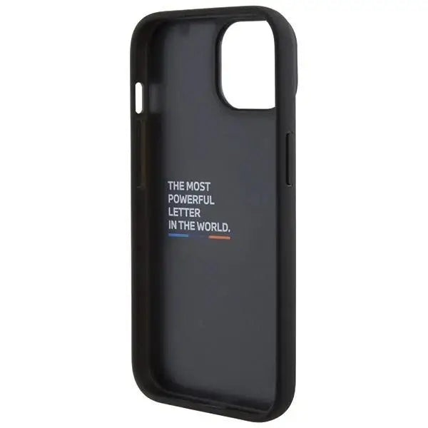Кейс BMW Tricolor M Collection за iPhone 15 черен