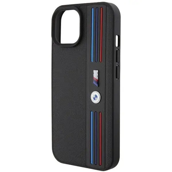 Кейс BMW Tricolor M Collection за iPhone 15 черен