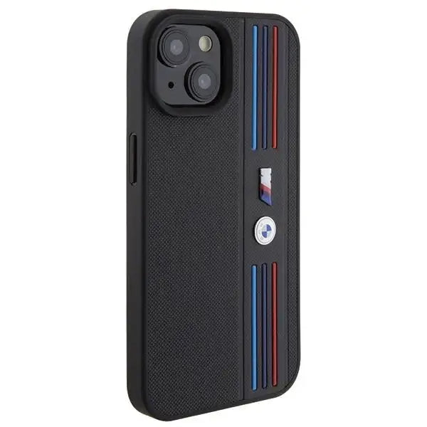 Кейс BMW Tricolor M Collection за iPhone 15 черен