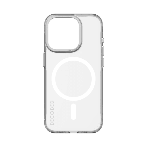 Кейс Decoded за iPhone 15 Pro съвместим с MagSafe прозрачен