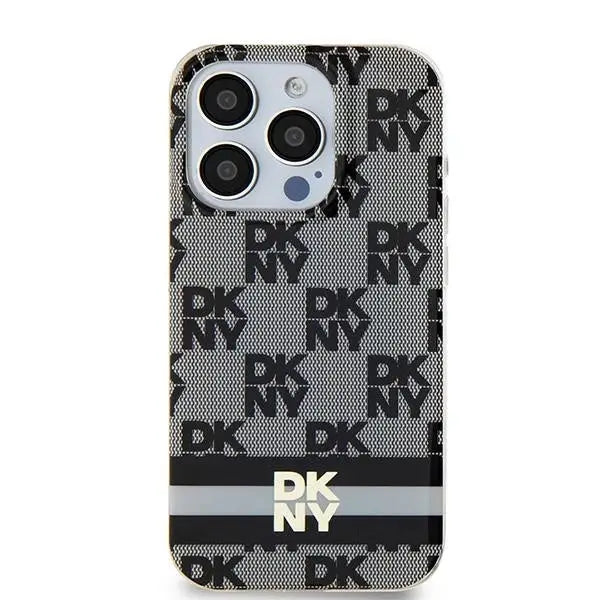 Кейс DKNY IML Checkered Mono Pattern & Printed Stripes