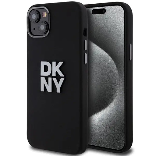 Кейс DKNY Liquid Silicone Metal Logo за iPhone 15