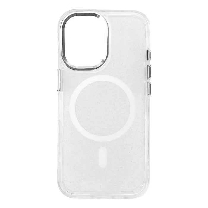Кейс Glitter Case MagSafe за iPhone 16 бял/брокат