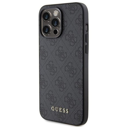 Кейс Guess 4G Metal Gold Logo за iPhone 15 Pro сив