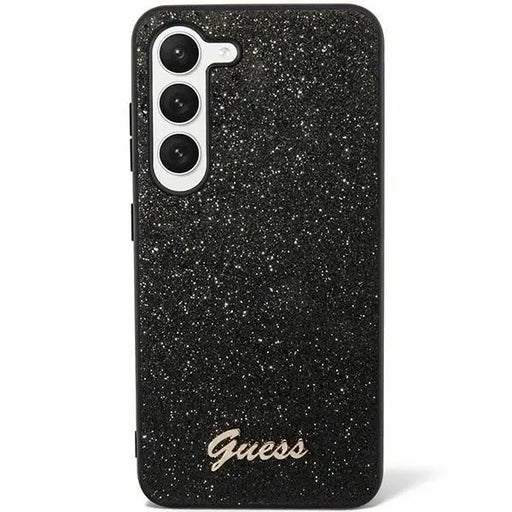 Кейс Guess Glitter Script за Samsung Galaxy S24 Plus черен