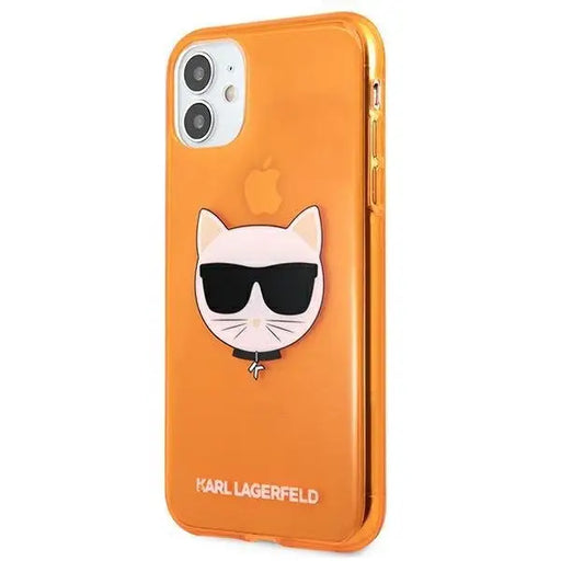 Кейс Karl Lagerfeld Glitter Choupette Fluo за Apple