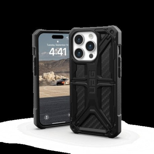 Кейс UAG Monarch за iPhone 15 Pro carbon fiber