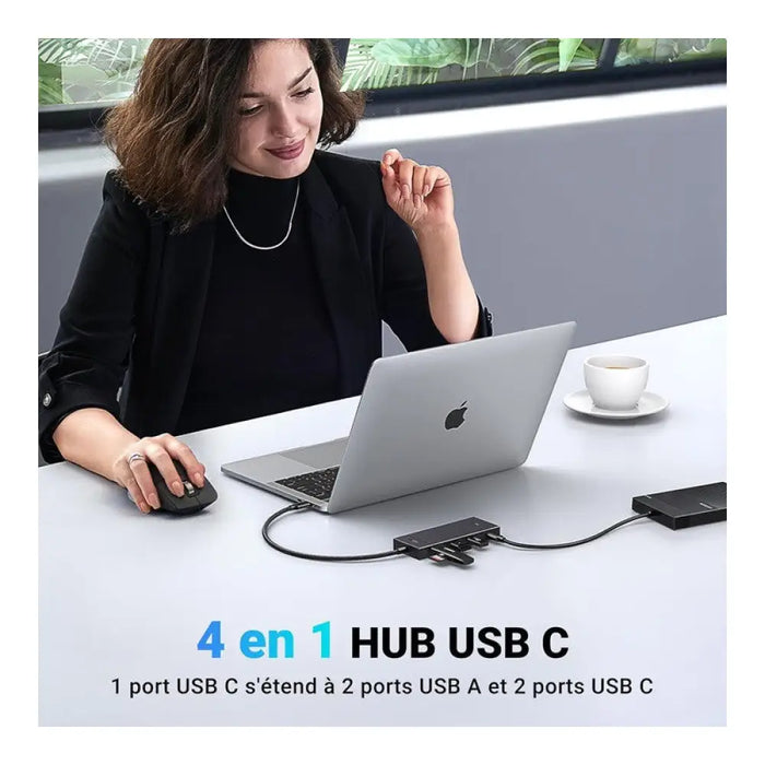 ХЪБ 2xUSB3.0A,2xUSB-C 3.2,INPUT USB-C CМ806 UGREEN