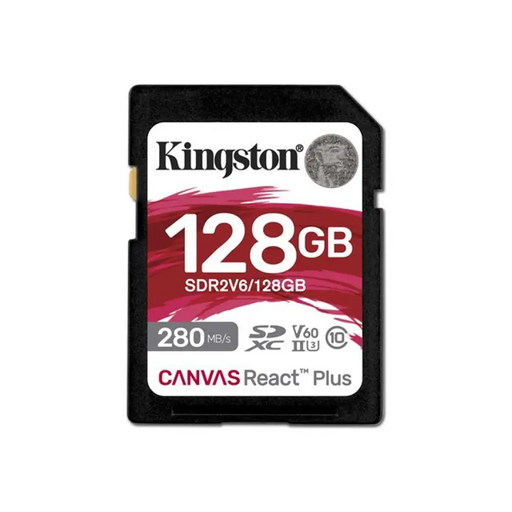 KINGSTON 128GB Canvas React Plus SDXC UHS-II 280R/100W U3