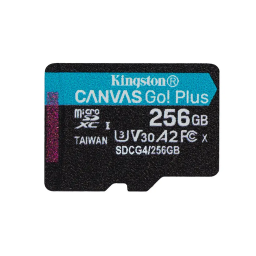 KINGSTON 256GB microSDXC Canvas Go Plus Gen4 200R A2 U3
