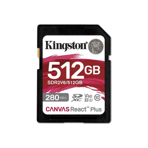 KINGSTON 512GB Canvas React Plus SDXC UHS-II 280R/150W U3