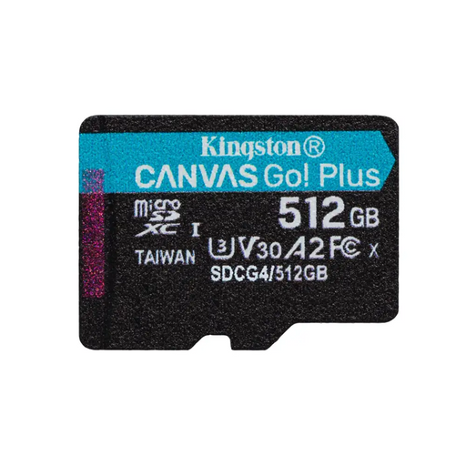 KINGSTON 512GB microSDXC Canvas Go Plus Gen4 200R A2 U3