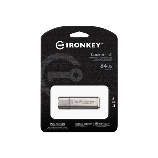 KINGSTON 64GB IKLP50 AES USB с 256-битово криптиране
