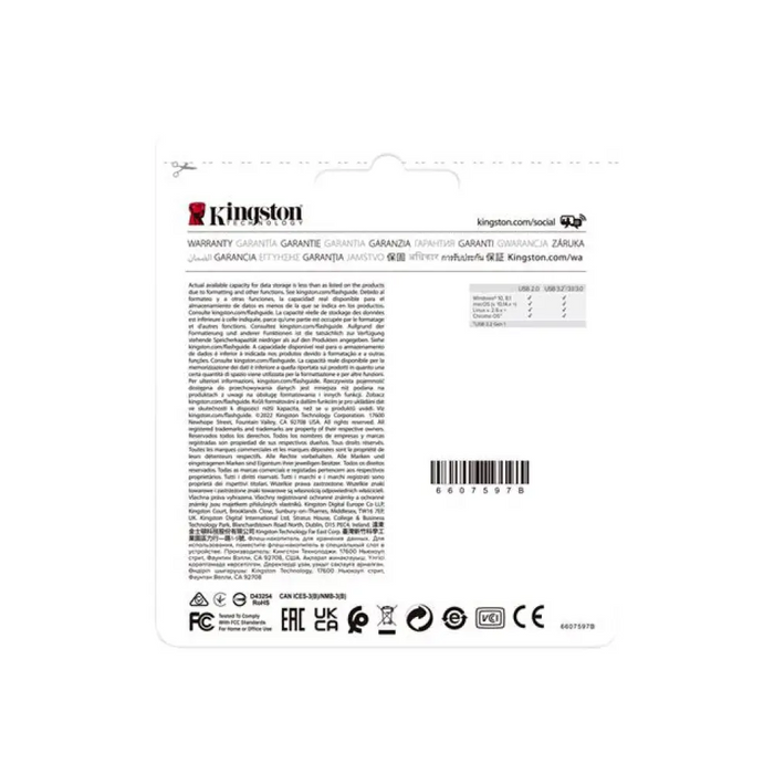 KINGSTON 64GB USB3.2 Gen 1 DataTraveler Exodia Black + Teal