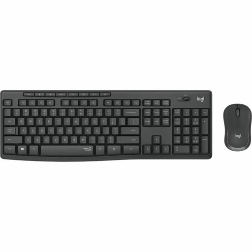 Kлаиатура с безжична мишка Logitech MK295 френски Черен Сив