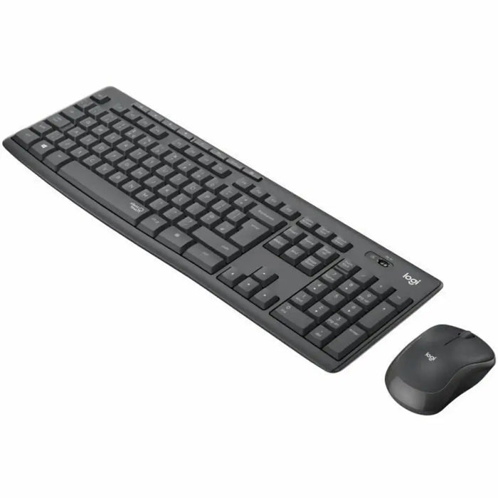 Kлаиатура с безжична мишка Logitech MK295 френски Черен Сив