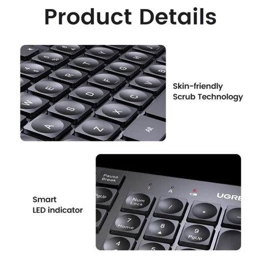 КЛАВИАТУРА БЕЗЖИЧНА BG CHOCOLATE MEM KU004 UGREEN