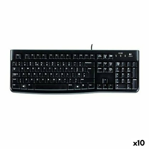 Клавиатура Logitech K120 Черен Испанска Qwerty (10 броя)