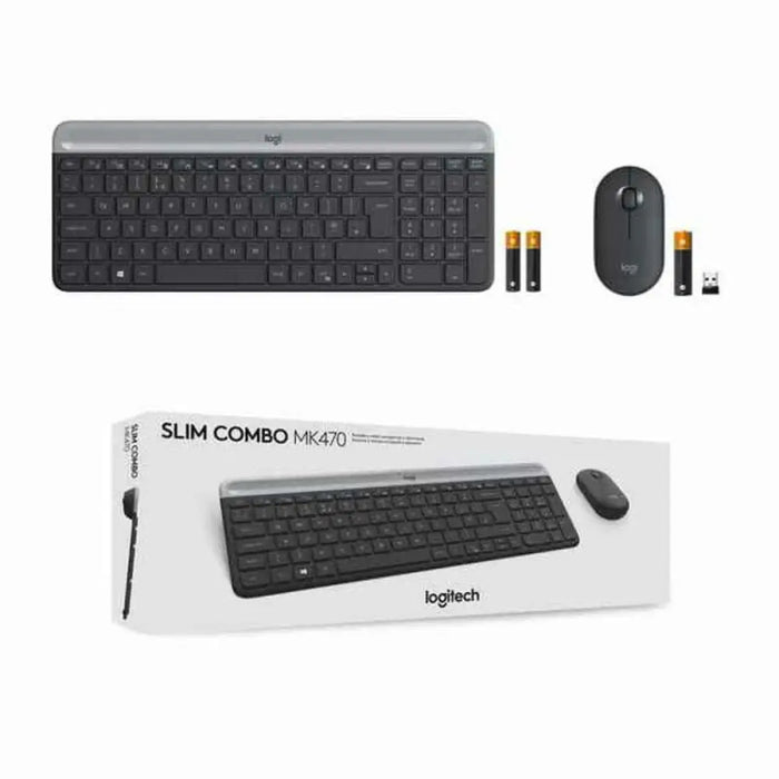 Клавиатура с мишка Logitech 920-009198 Испанска Qwerty
