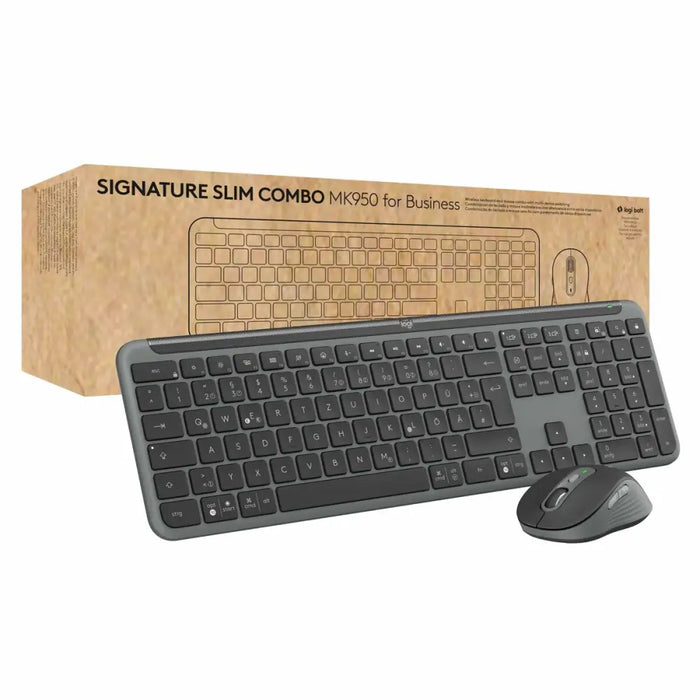 Клавиатура с мишка Logitech 920-012504 Графит немски QWERTZ