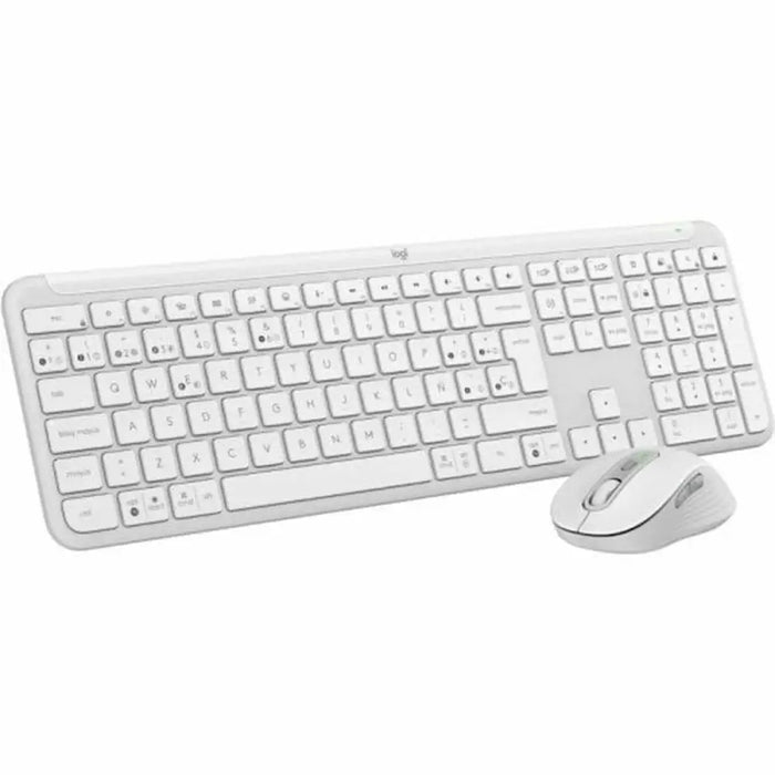 Клавиатура с мишка Logitech 920-012596 Бял испански QWERTY